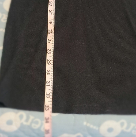 Guess Black Bodycon Mini Dress With Ribbed Design, And Rhinestone LOGO Size Med. - Picture 5 of 6